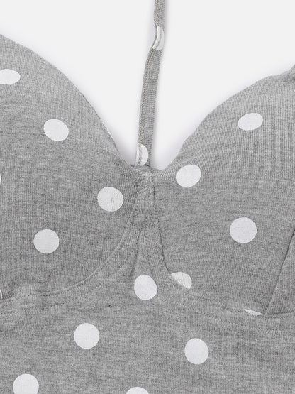 Polka Dot Choker Short Sleeve Tee
