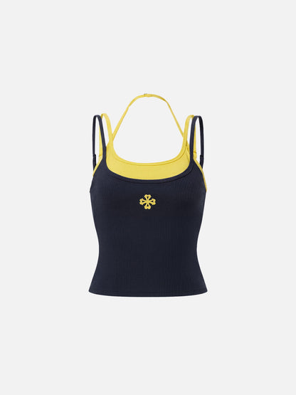 Contrast Layered Padded Cami Top