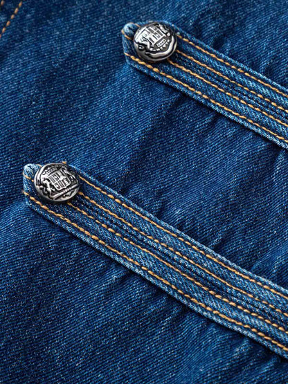 Structured Napoleonic Denim Jacket; Dark Blue / M, Dark Blue / L, Dark Blue / XL, Dark Blue / 2XL