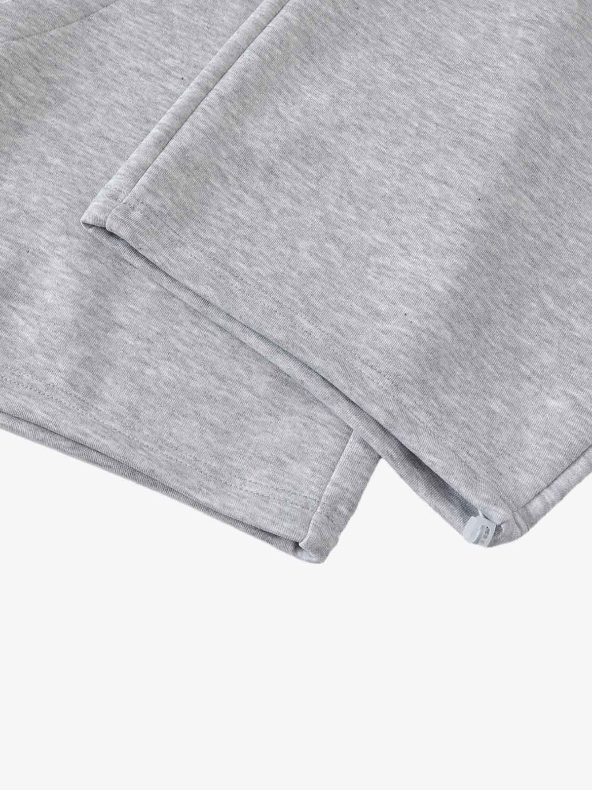 Layered Double-Waistband Wide-Leg Sweatpants; Flower Ash / S, Flower Ash / M, Flower Ash / L, Flower Ash / XL, Flower Ash / 2XL
