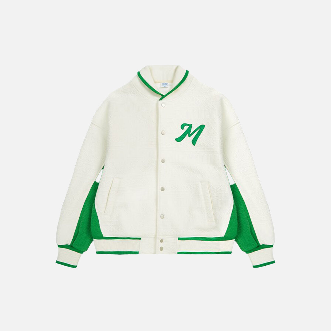 Mysterious Patchwork Varsity Jacket