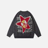 Star Graphic Colorful Knitted Sweater