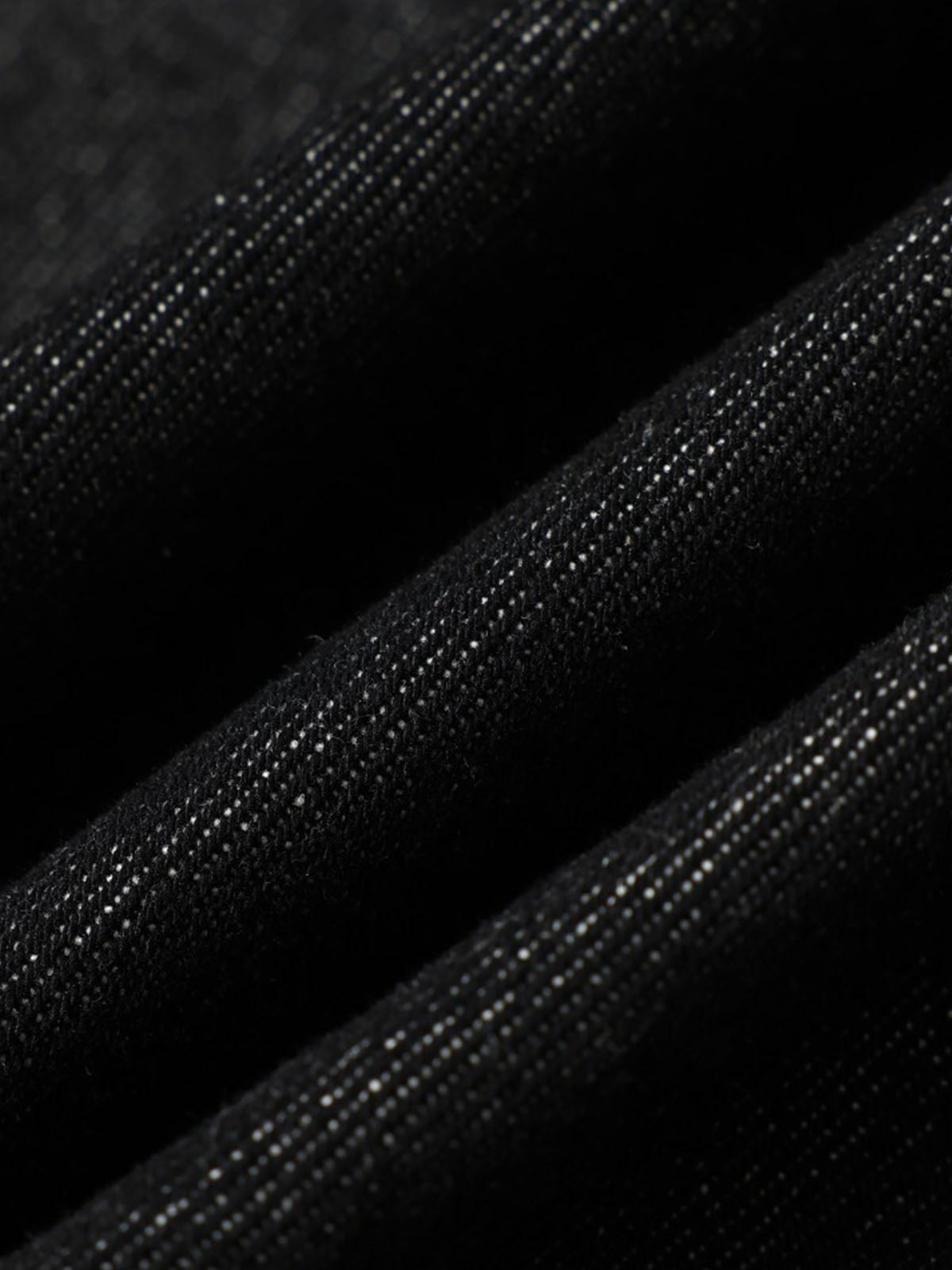 Stand Collar Clasp Detail Denim Jacket; Black / S