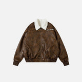 PU Faux Leather Retro Jacket