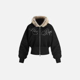 Stylish Oversized Zip-Up Furr Hooded Sweatshirt