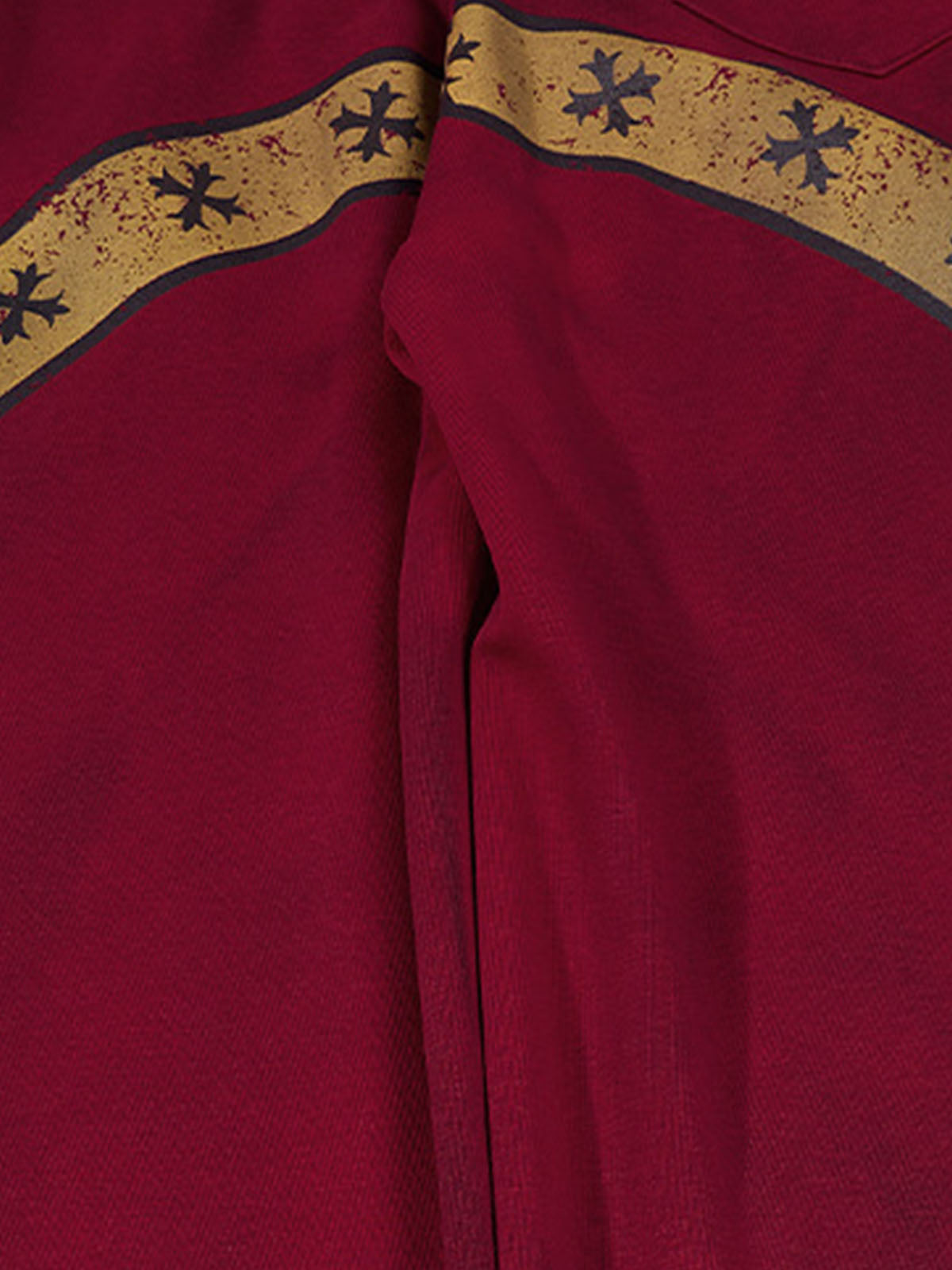 Crest Graphic Wide-Leg Sweatpants; Red / S, Red / M, Red / L, Red / XL