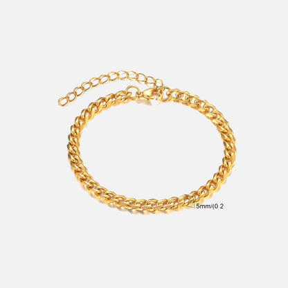 Double Twist Stainless Steel Chain Bracelet