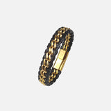 Leather Chain Magnetic Clasp Bracelet