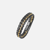 Leather Chain Magnetic Clasp Bracelet