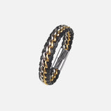 Leather Chain Magnetic Clasp Bracelet