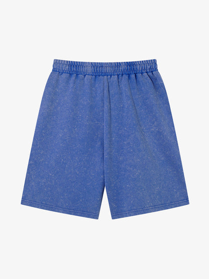 Distressed Thorn Rhinestone Shorts; Blue / S, Blue / M, Blue / L, Blue / XL, Blue / 2XL