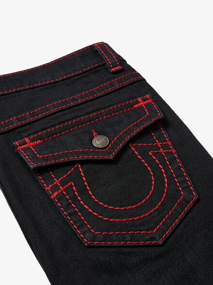 Contrast Stitch Straight Jeans