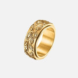 Carved Eyes Stainless Steel Vintage Ring