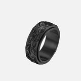 Carved Eyes Stainless Steel Vintage Ring