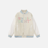 Y2K Women Patchwork Retro Baseball Varsity Jacket