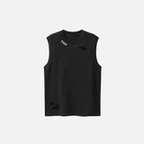Cool Gothic Letter Sleeveless Crewneck T-Shirt