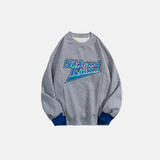 Embroidered American Style Round Neck Sweatshirt
