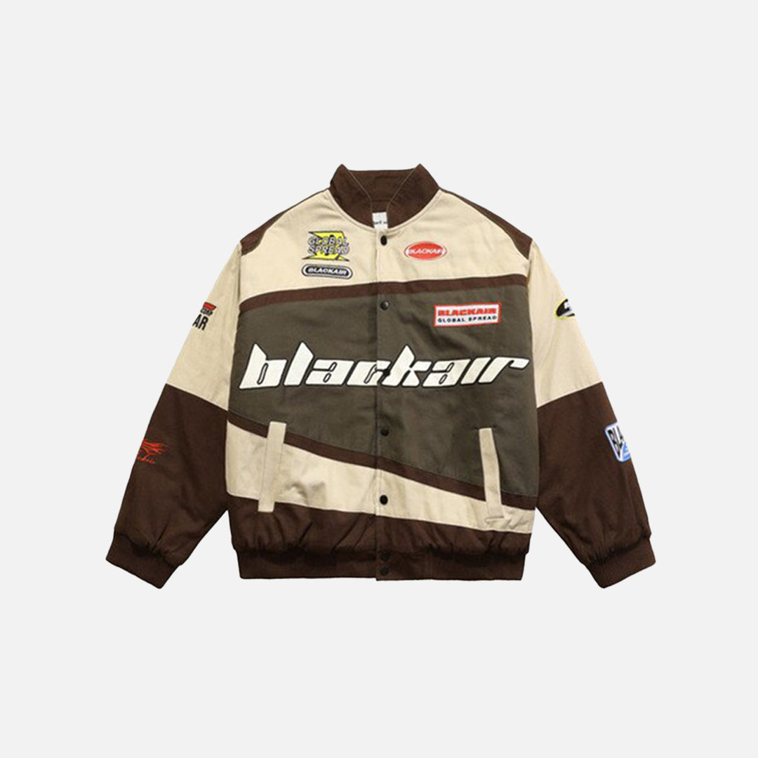 Motorsports Varsity Jackets-Jackets-DAXUEN-Brown-S-DAXUEN