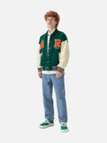 Ready Embroidery Green Varsity Jacket DAXUEN