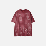 Fashionable Bold O-Neck Collar Graffiti Letter T-Shirt