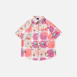 Y2K Vibrant Elevated Graphic Button-Up Shirt