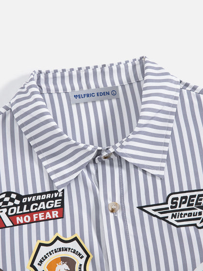Boxy Racing Patch Short Sleeve Shirt