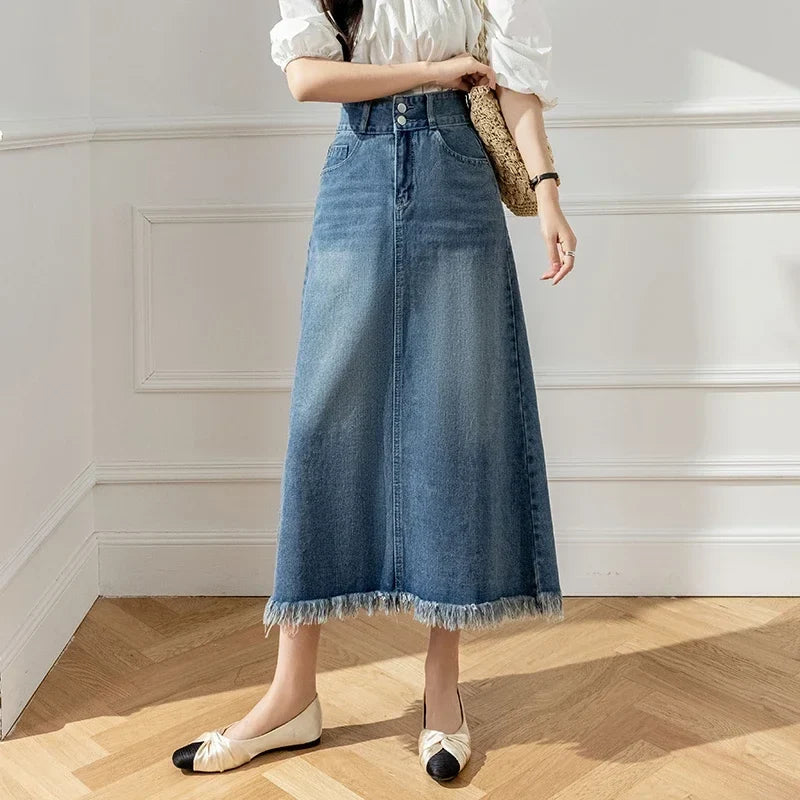A-Line Midi Skirt