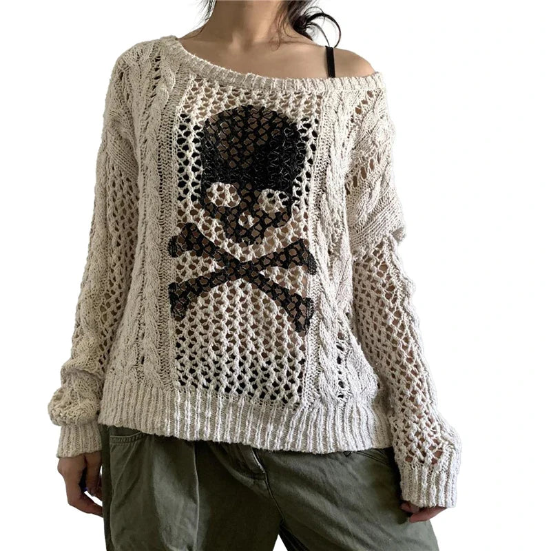 Hollow Out Gothic Knit Sweater