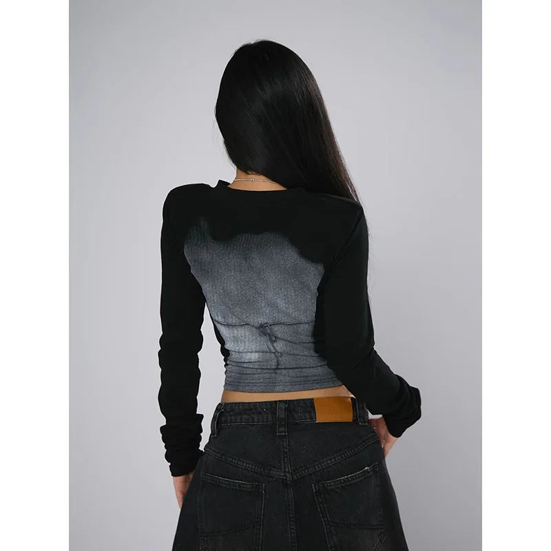 Y2K Solid Color Women's T-shirt