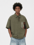Patchwork Short Sleeve Shirt