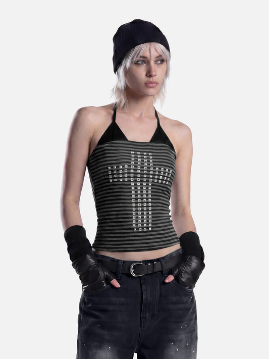Halter Studded Cami Top