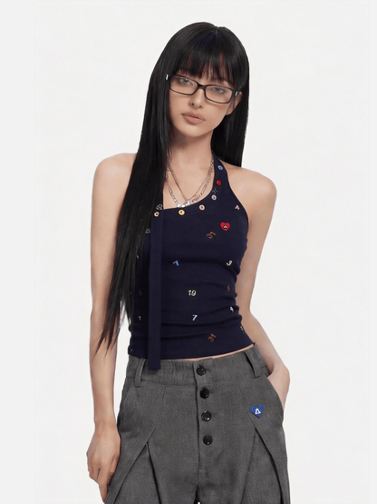 Asymmetric Halter Top