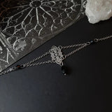 Gothic Elegant Crystal Victorian Rosary Necklace