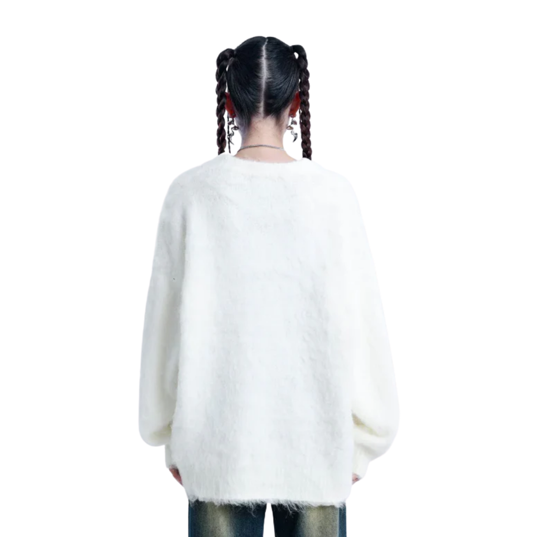 Watercolor Star Knit White