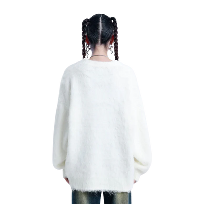 Watercolor Star Knit White