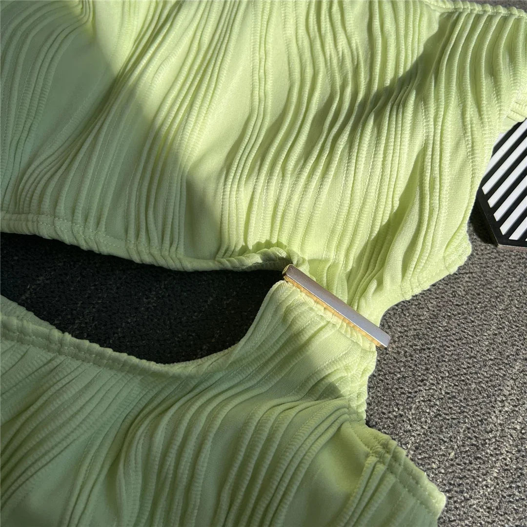 Asymmetric Cut-Out One Piece Swimsuit