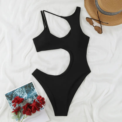 Asymmetric One Piece Swimsuit