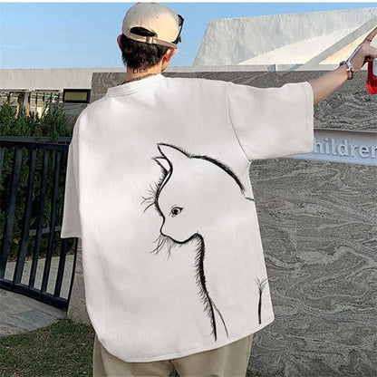 Back Printed Cat Tee
