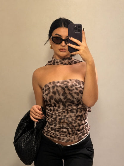 Baddie Leopard Tube Top