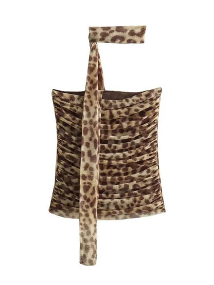 Baddie Leopard Tube Top