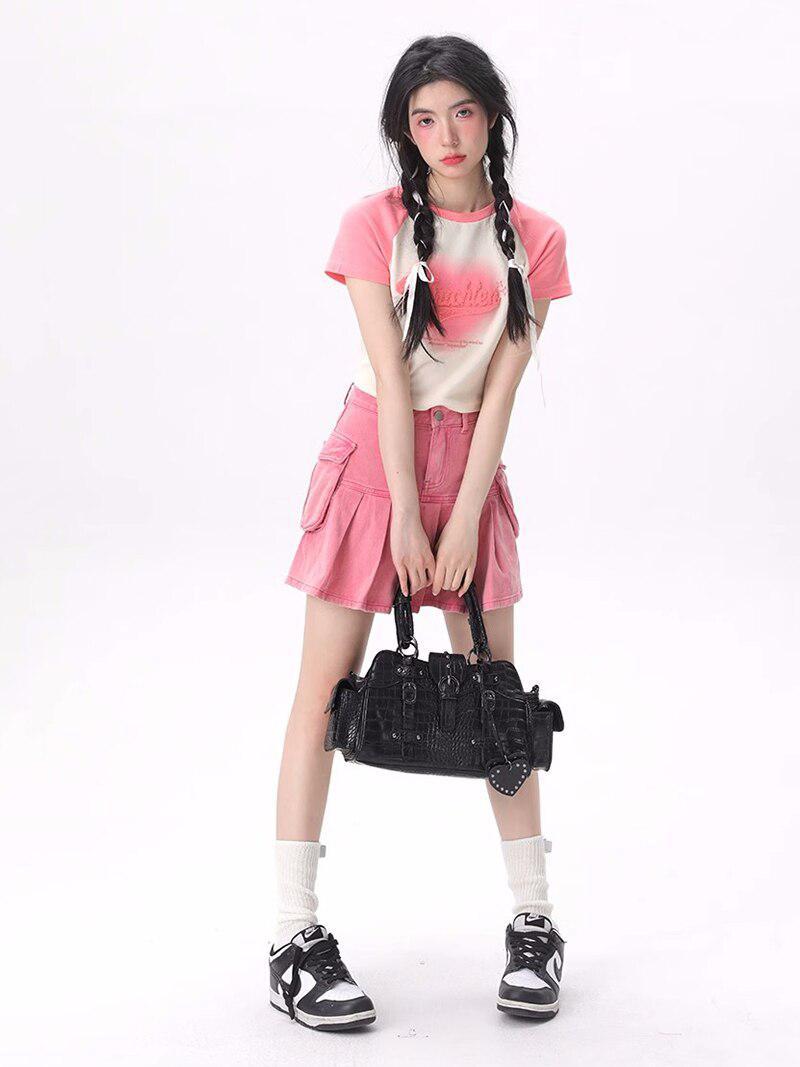 Barbie-Inspired Cargo Mini Skirt