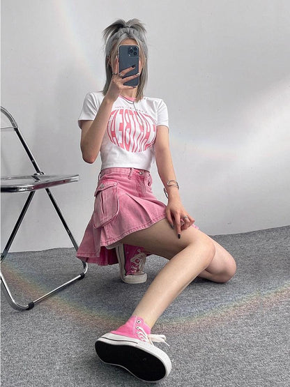 Barbie Pleated Mini Cargo Skirt for Trendy Fashionistas