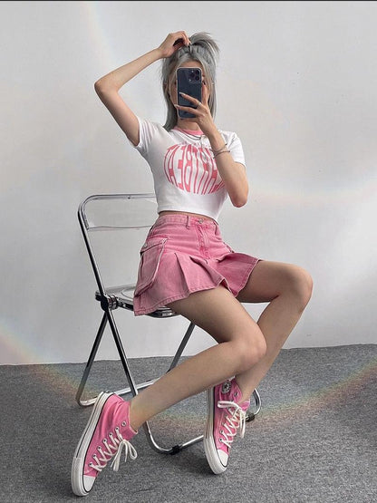 Barbie Pleated Mini Cargo Skirt