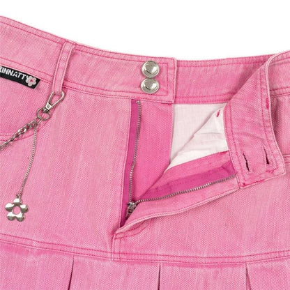 Premium Barbie Pleated Denim Mini Skirt for Trendy Style