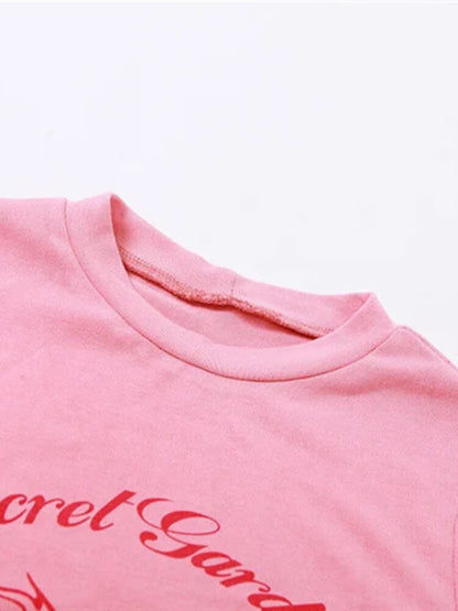 Barbiecore Graphic Crop Top