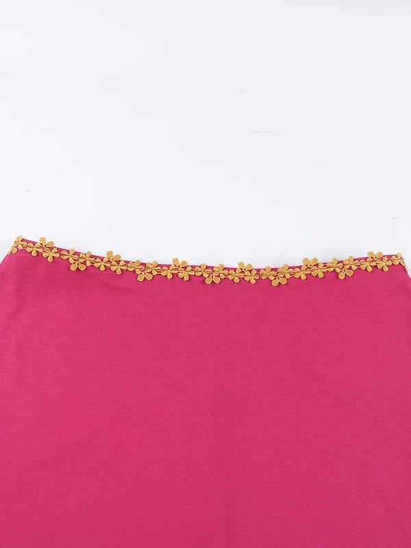 Barbiecore Top & Skirt Two Piece Set