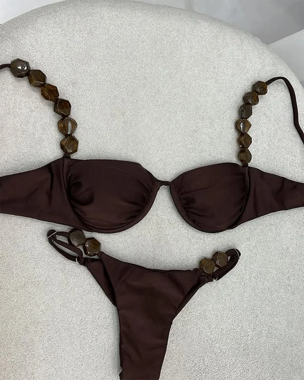 Beaded Strap Bikini Set