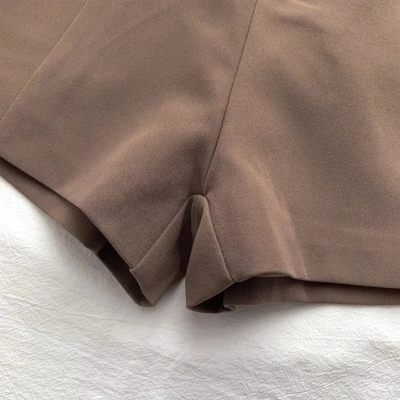 High-Waisted Belted Shorts