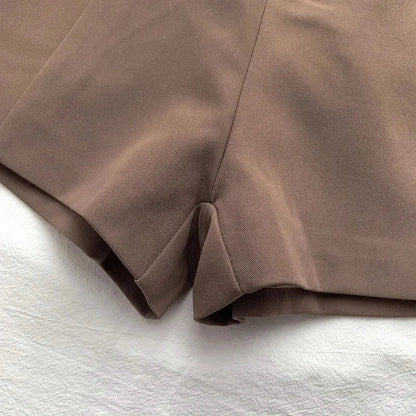 High-Waisted Belted Shorts