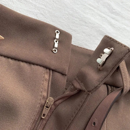 High-Waisted Belted Shorts
